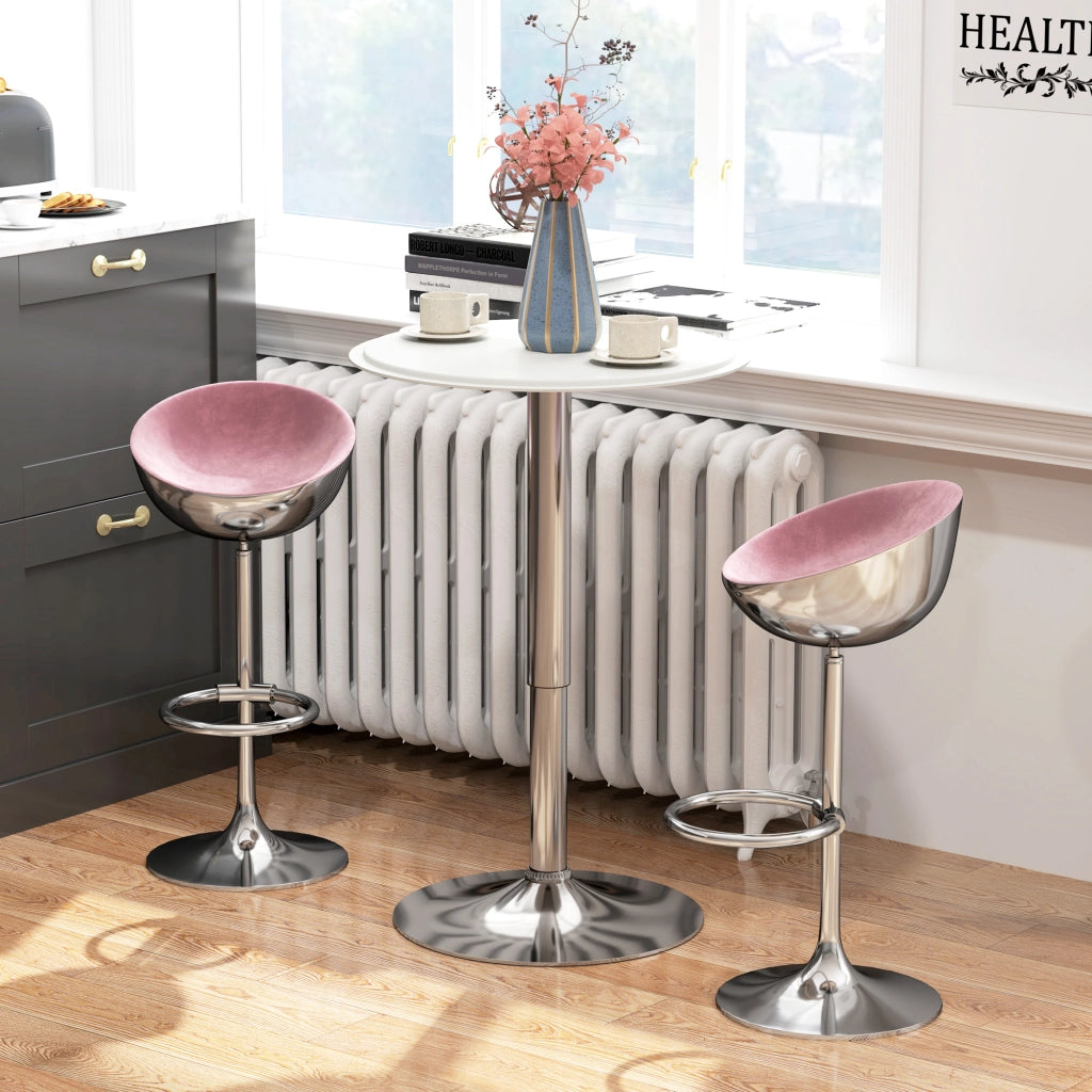 Tavolo da Bar ¨C Minimal ¨C Bianco, Metallo, 63x67-93 cm