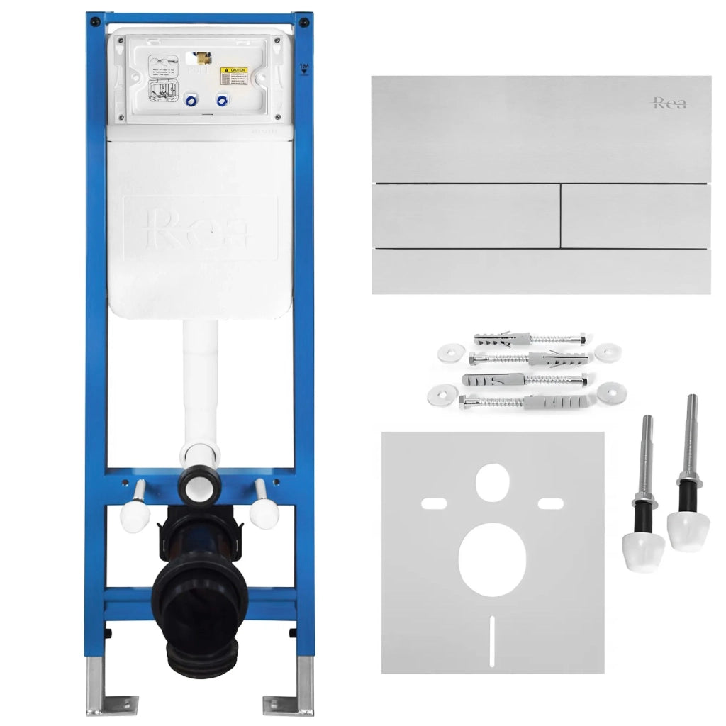 Set Telaio Da Incasso Per Wc Slim 024n Con Pulsante T Brush Steel
