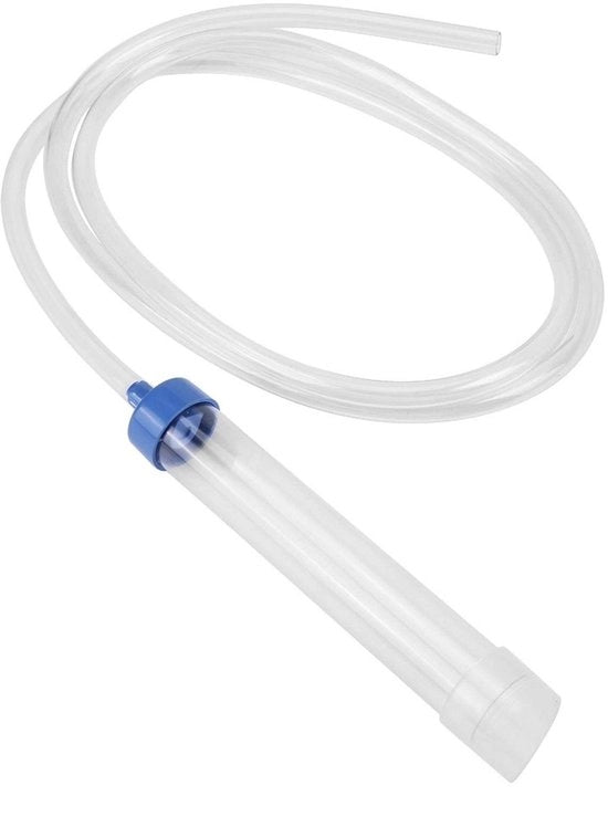 Pulitore per Acquario con 150 cm Sifone - Cambio Acqua Manuale - Tubo PVC - Ambientalmente Pieno - Adatto per Piccoli Acquari - Cambio Acqua per Acquario Flessibile e Non Tossico