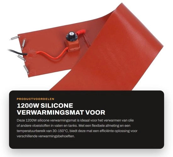 Pannello di riscaldamento a silicone 1200W per olio e serbatoi