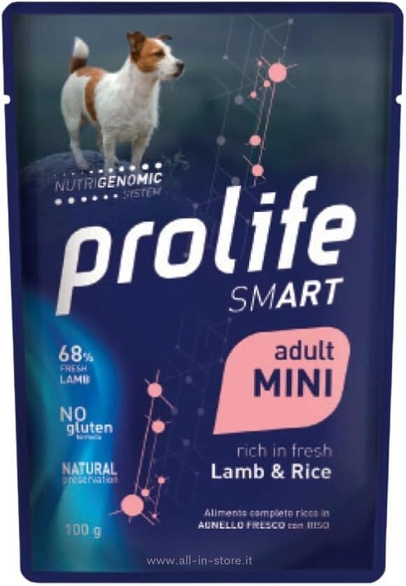 Prolife Dog Smart Adult Agnello e Riso - offerta risparmio 10 buste da 100gr
