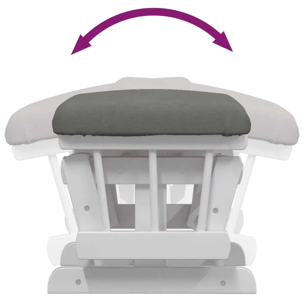 Poltrona Glider con Sgabello Grigio Scuro in Tessuto 351661