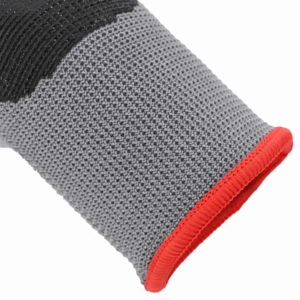 Guanti da Lavoro 24 pcs Grigio e Nero 7 / S Poliestere 42020701