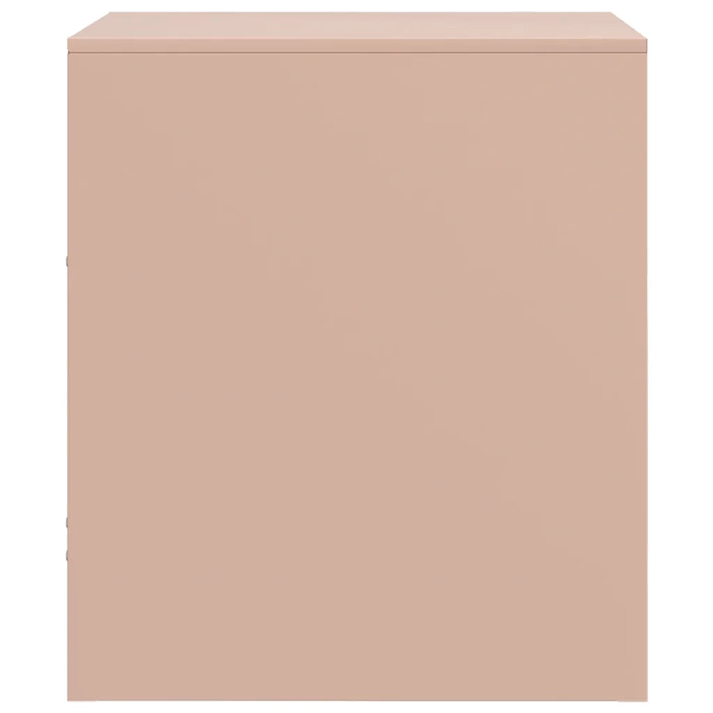 Comodino Rosa 34,5x39x44 cm in Acciaio 841753