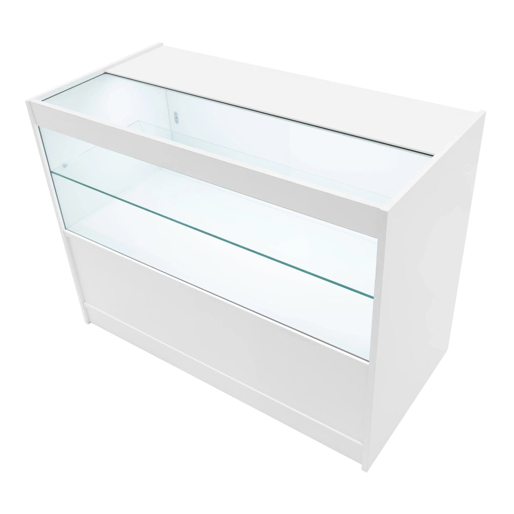 Set Banconi Negozi Bianco Phoenix LED C1200 CM60 TB60 con Serrature e Vetrina