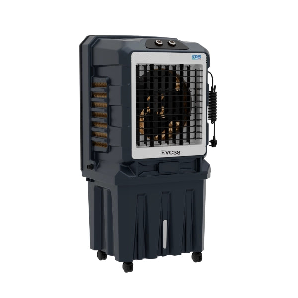 KRS EVC38 Raffrescatore evaporativo portatile  in plastica 3.800 mc/h 585x440x1200 180l Nero