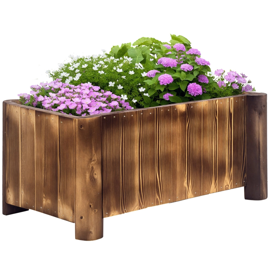 Fioriera Rettangolare ¨C zephmum ¨C 70x35x30 cm Legno Naturale