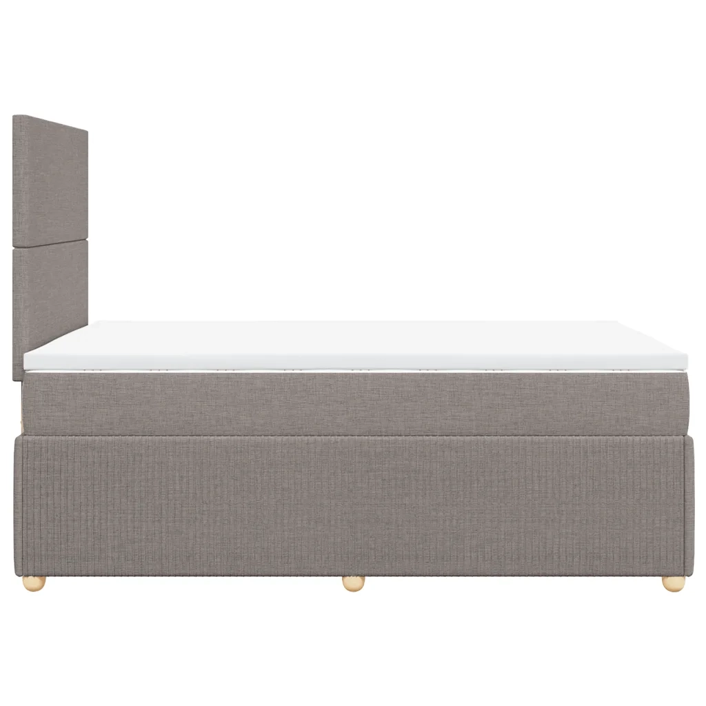 Giroletto a Molle con Materasso Tortora 120x190 cm in Tessuto
