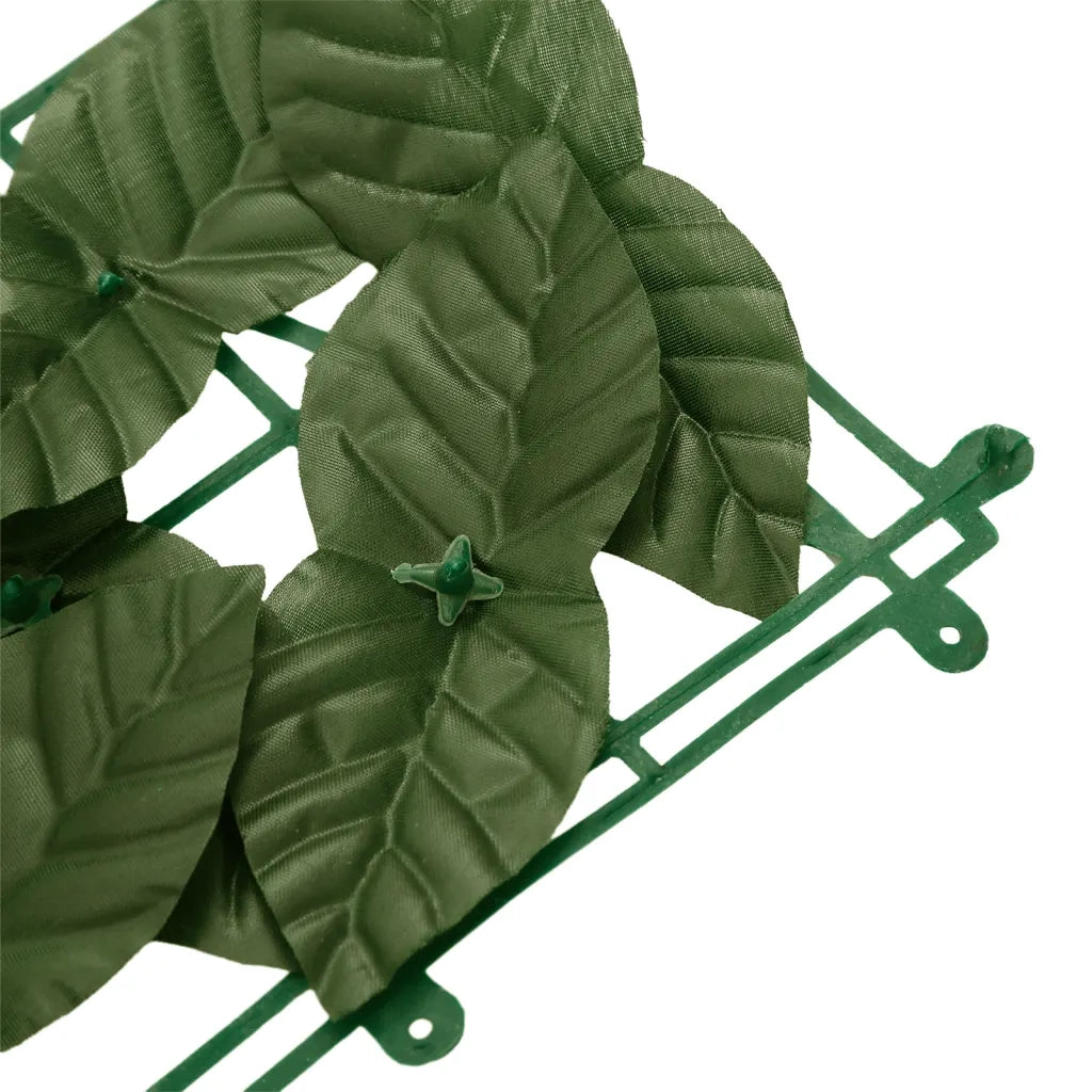 Paravento da Balcone | Schermo Privacy da Balcone con Foglie Verde Scuro 300x150 cm