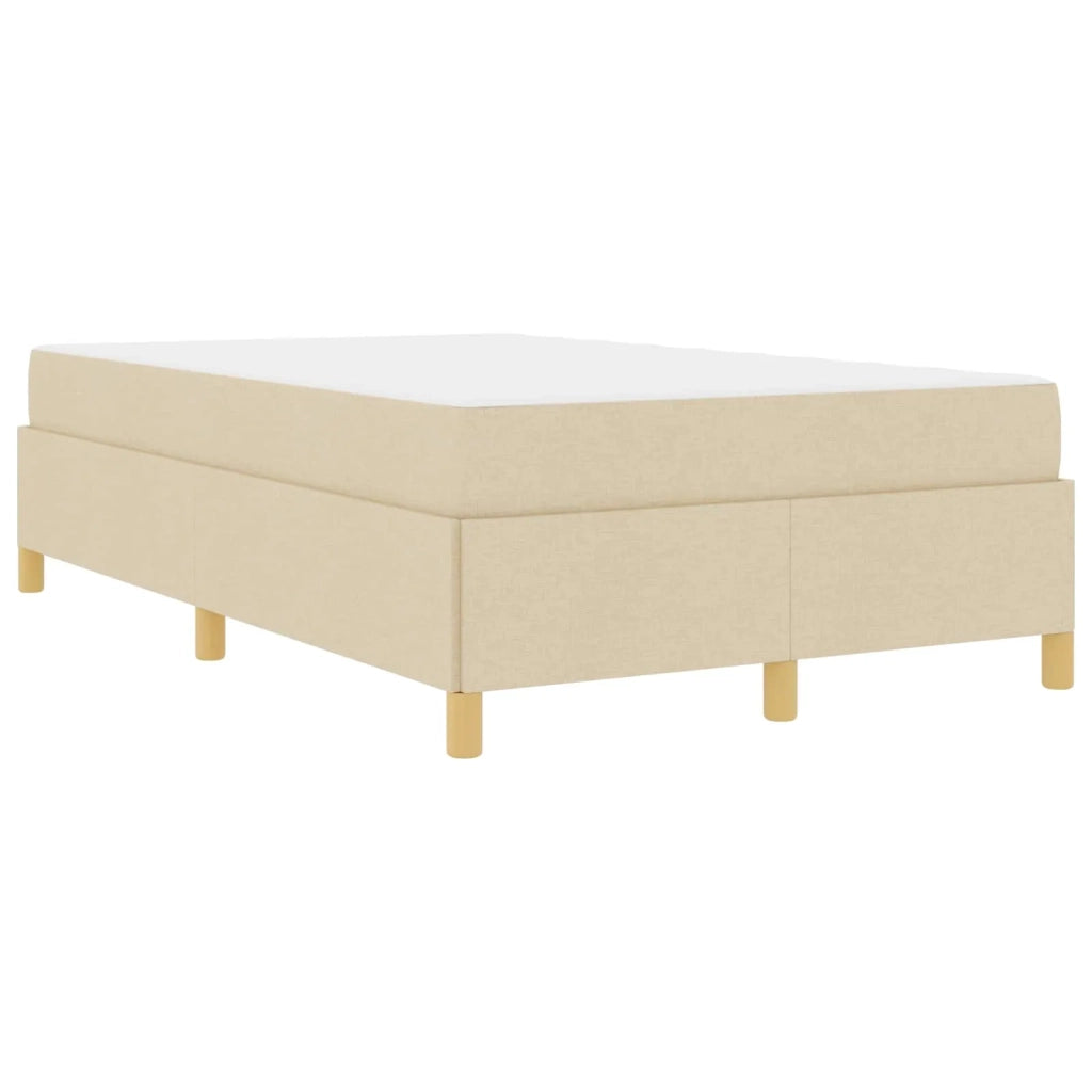 Letto matrimoniale | Letto per adulti | Struttura del letto con materasso Crema 120 x 200 cm Tessuto
