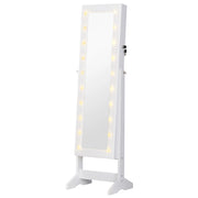 Armadio gioielli con luci LED ¨C zephmum ¨C bianco 40x37x146 cm