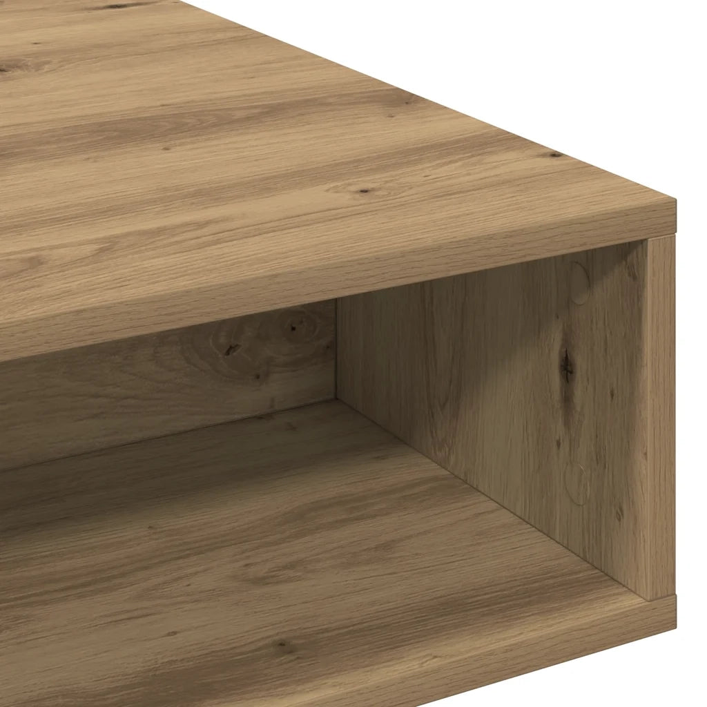 Tavolino salotto | Tavolino da caff¨¨ | Tavolino da Soggiorno Rovere Artigianale 105x55x32 cm in Truciolato