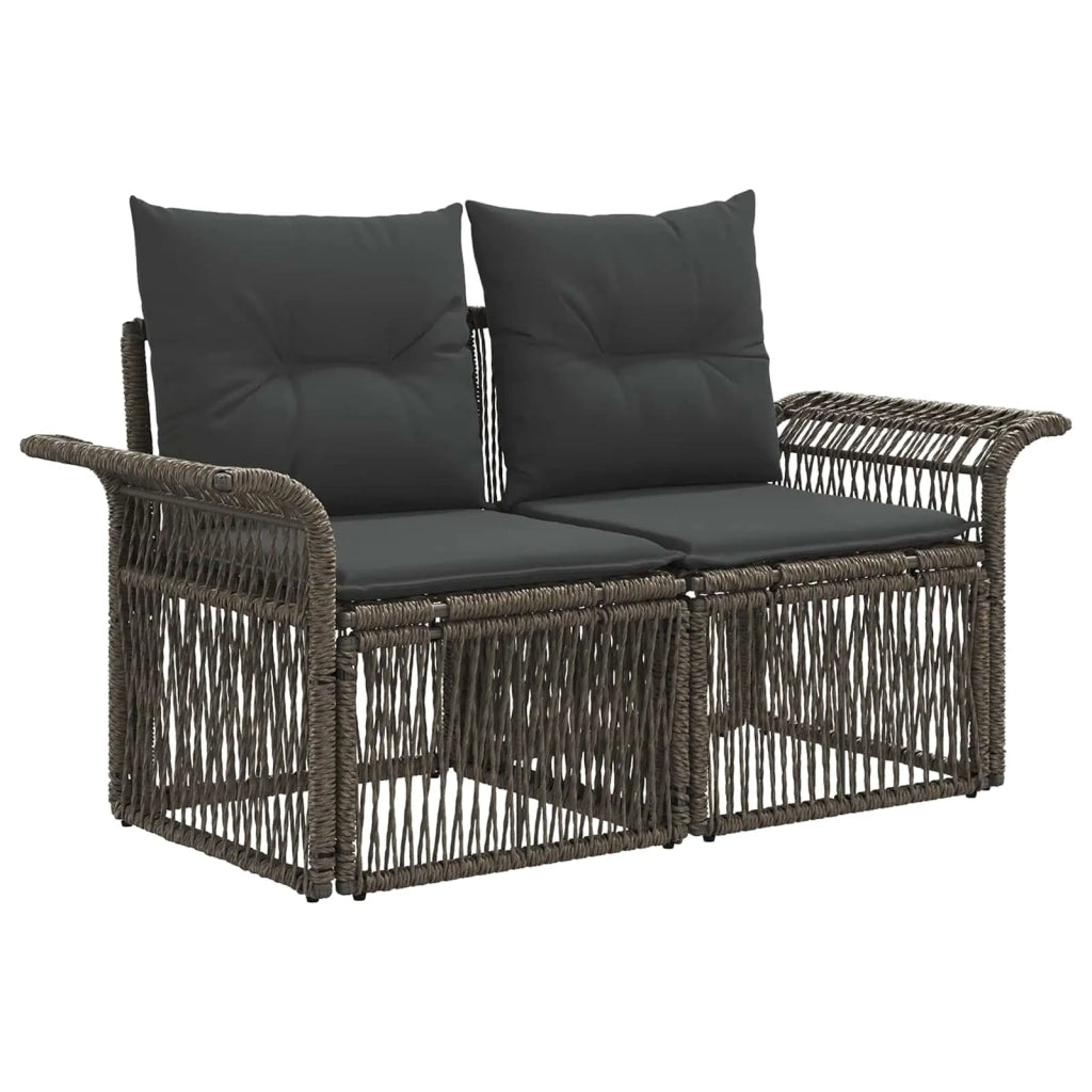 Set Divano da Giardino 6 pz Grigio polyrattan 3434792