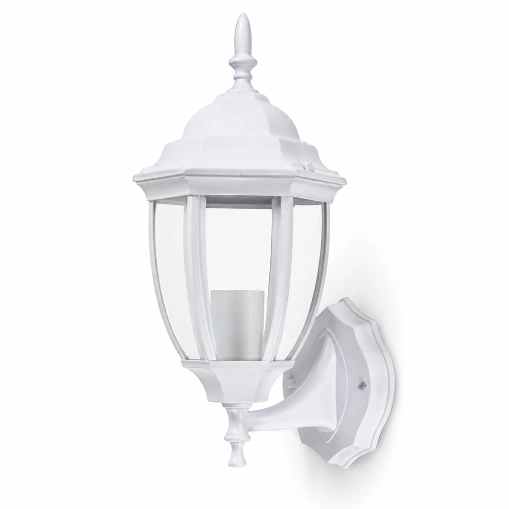 APPLIQUE DA ESTERNO LANTERNA BIANCA PARETE E27 MAX 60W CLASSICA GIARDINO IP44 A2