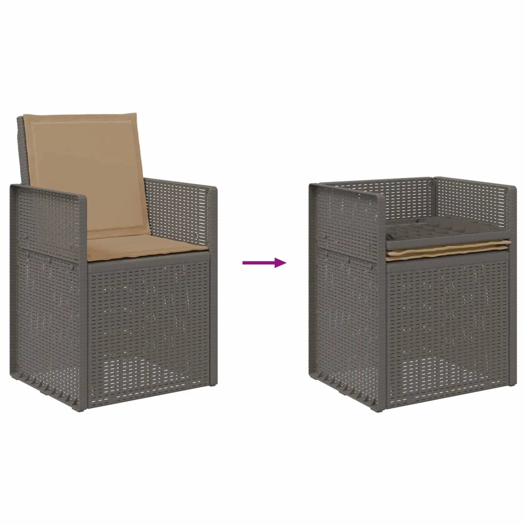 Set da Pranzo per Giardino 5 pcs Grigio chiaro e Tortora PP 3430069