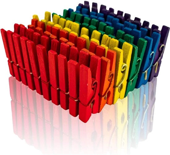 Berretti di legno - colore variato - 100 pezzi - 25 mm