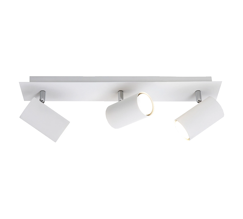 Barra 3 spots cilindro, acciaio, bianco,48 cm, Marley