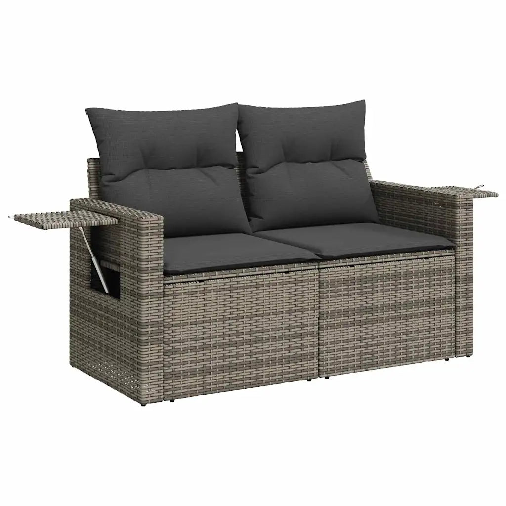 Set Divano da Giardino con cuscino 11 pcs Grigio polyrattan 3363668
