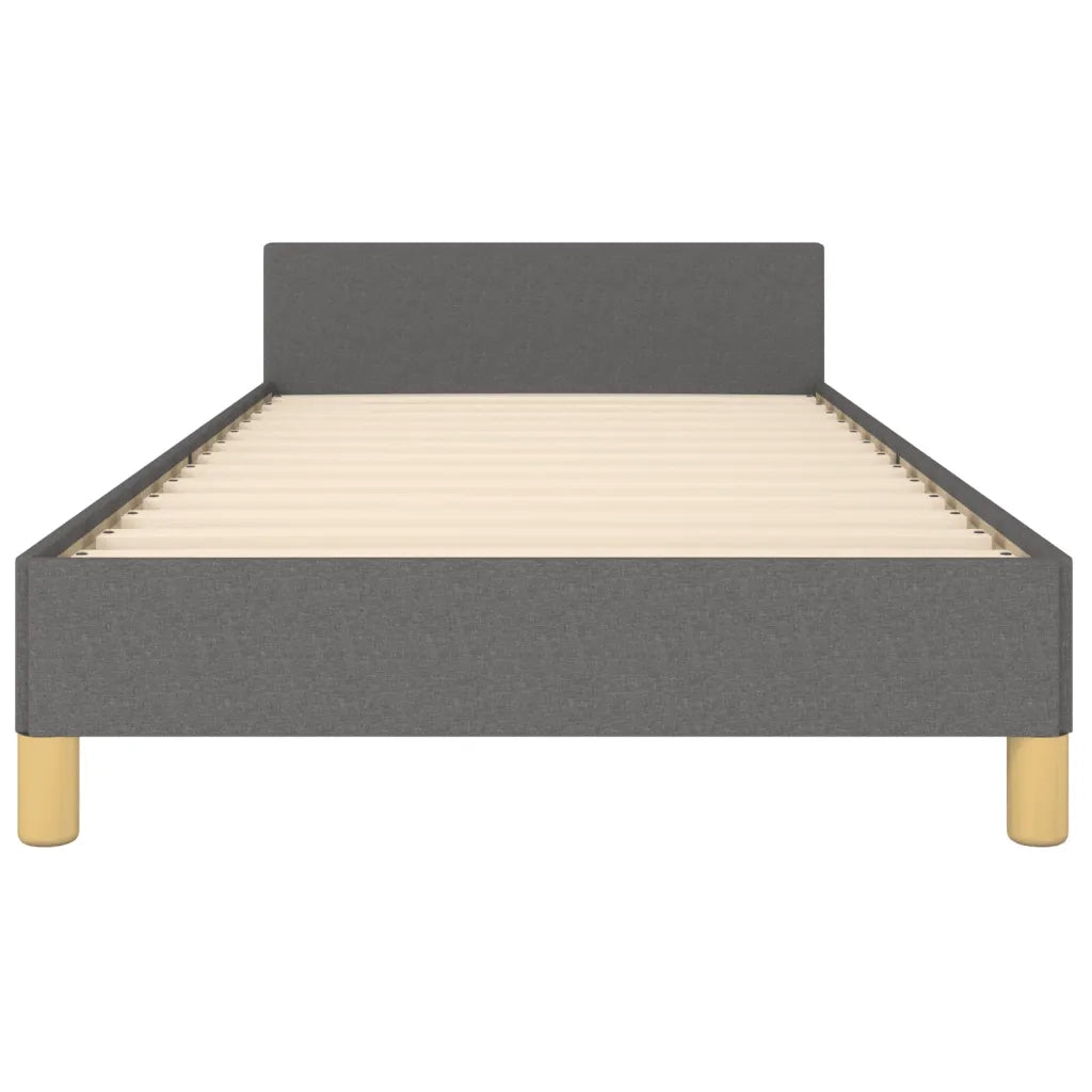 Letto singolo | Letto per adulti | Giroletto senza Materasso Grigio Scuro 90x200 cm Tessuto