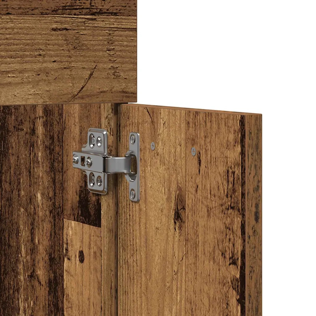 Set di mobili per il bagno con lo scaffale 4 pcs Legno vecchio 3332564