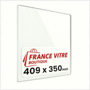 OLSBERG - modello : farum - 409 x 350 x 4 mm - Vetro per stufa a legna - vetro camino di ricambio - vetro per caminetto resistente al fuoco - France Vitre