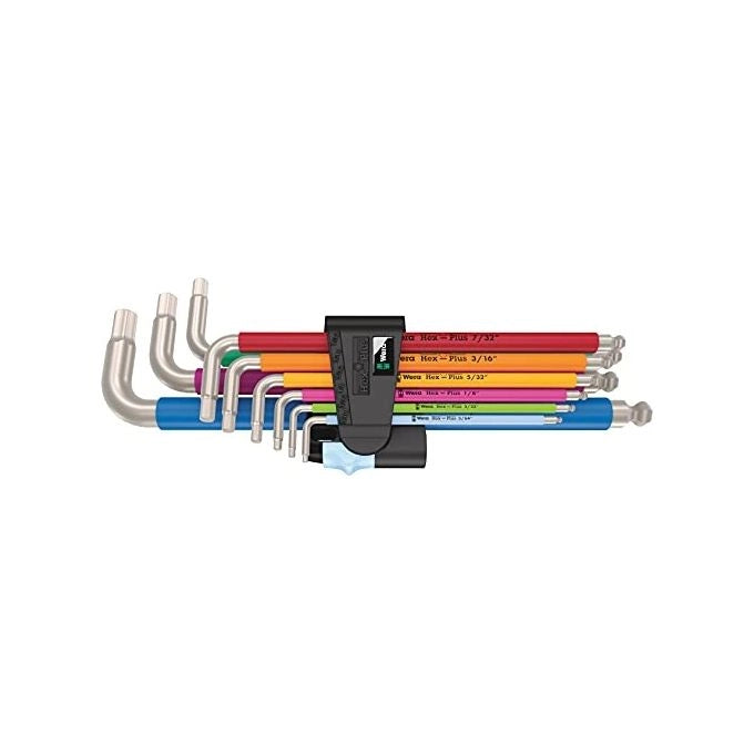 Wera 05001943001 Hex-Plus Multicolour Imperial Stainless 1 Chiave a L Acciaio Inox con Testa Sferica e Identificazione Cromatica colore Multicolore
