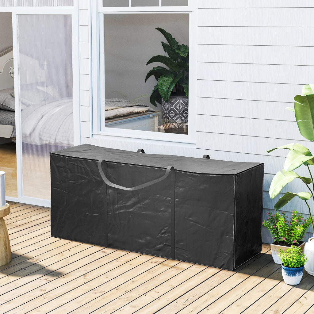 Custodia per cuscini da giardino ¨C Xylo ¨C tessuto Oxford nero 175x55x75 cm