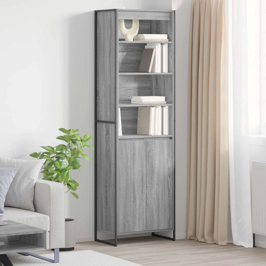 Armadi alti 2 pcs Grigio Sonoma 60 x 36 x 200 cm