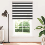 Tenda a Rullo Zebra Nero Larghezza Tessuto 125,9 cm Poliestere 4014293