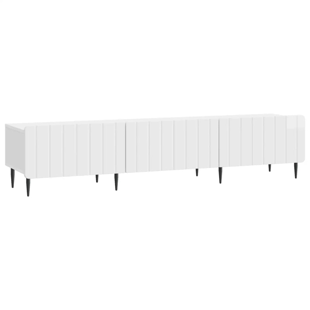 Mobile TV | Armadietto TV | Mobile Porta TV Bianco Lucido 147 x 34,5 x 32 cm Legno ingegnerizzato