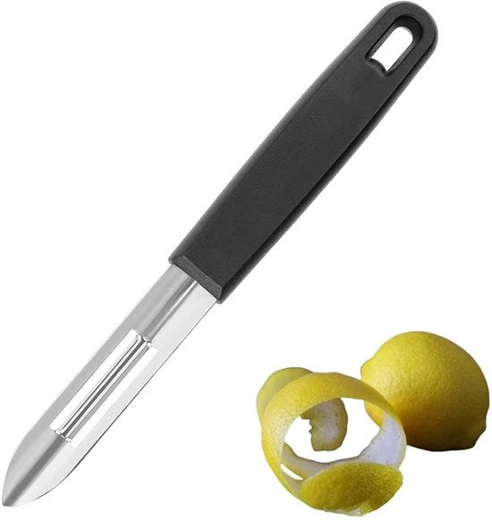 Spazzola per verdure e frutta multifunzionale - 60 mm - Acciaio inossidabile - Nero - Manuale