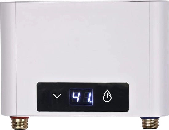 Mini boiler per riscaldamento acqua con grande display LED - Soluzione per acqua calda istantanea per bagno e cucina (5500W)