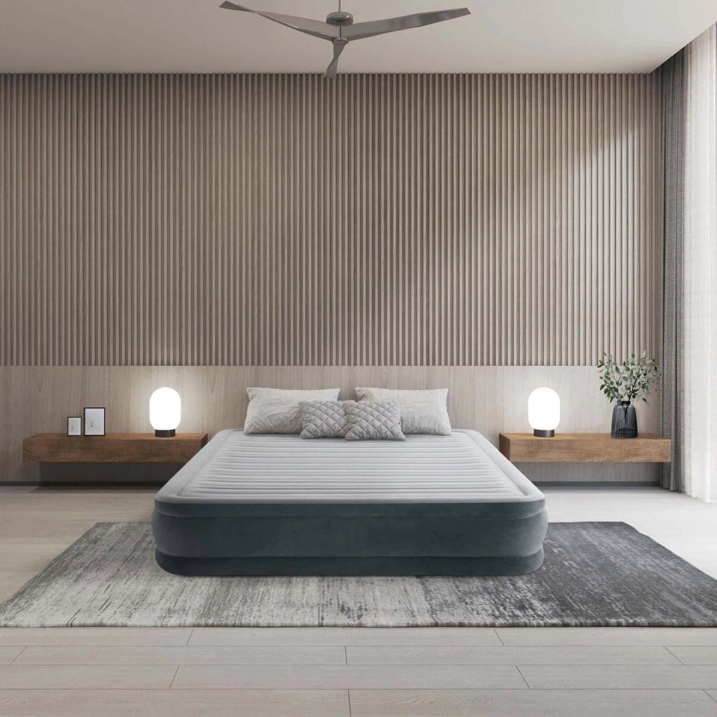 Intex 67770ND Materasso Dura-Beam Comfort Plush Matrimoniale con Pompa Elettrica Incorporata 152x203x33 cm Versione 2023