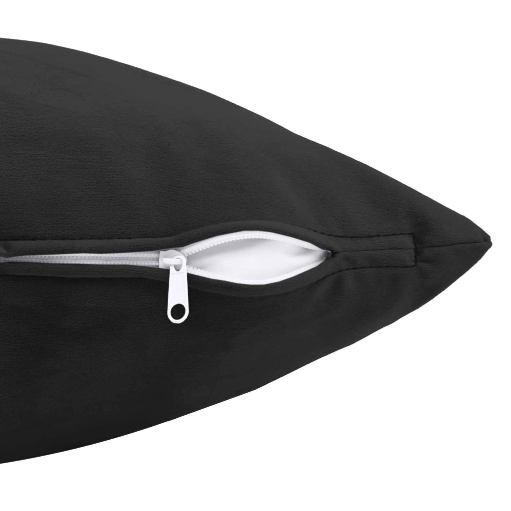 Federa 2 pcs HEERLEN Nero 40 x 40 cm Velluto 908368