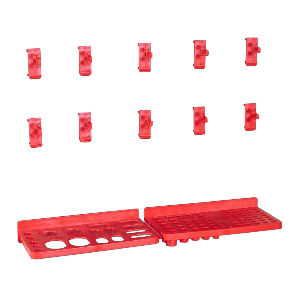 Kit Contenitori 71 pz con Pannelli a Parete Rosso e Nero 150810