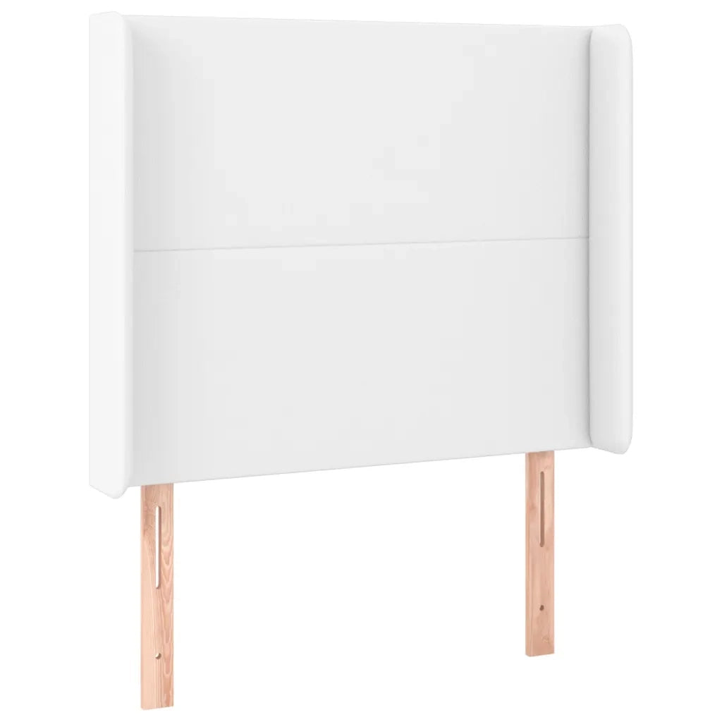 Giroletto Molle con Materasso e LED Bianco 90x200 cm Similpelle