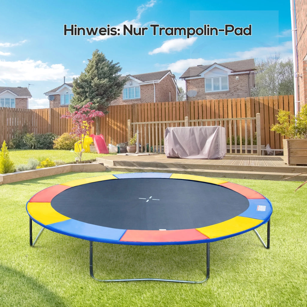 Copertura per Trampolino con Rete Sicurezza e Scala ¨C zephmum ¨C ? 244cm Multicolore