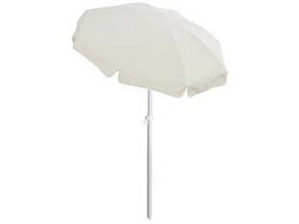 1pz ombrellone da spiaggia in cotone bianco tondo cm.200 - cotone colore bianco cod:ferx.fer184915
