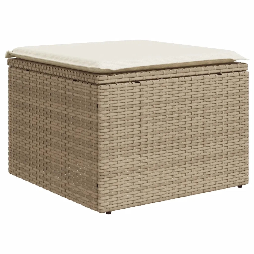 Set Divani da Giardino 7 pz con Cuscini Beige in Polyrattan 3256478