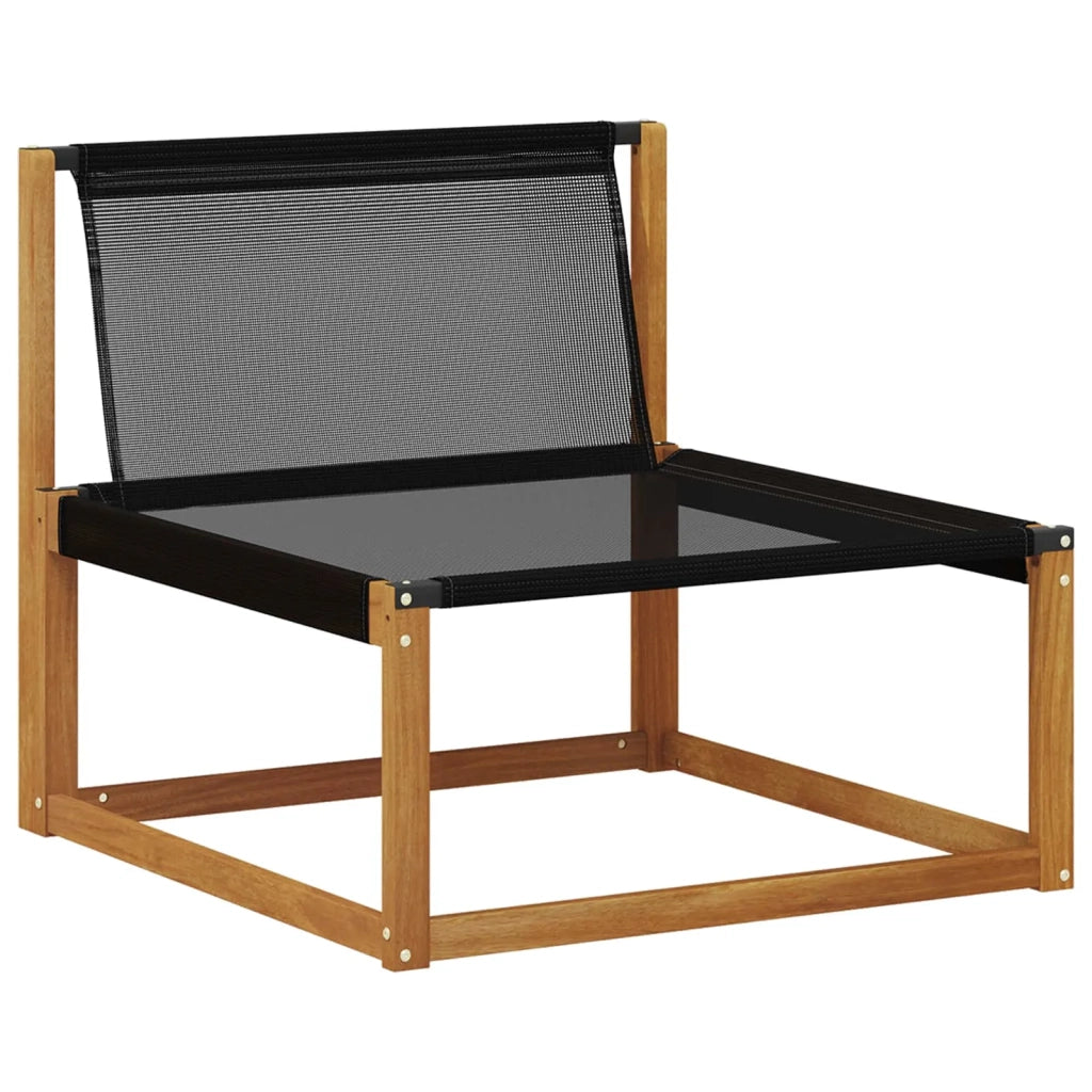 Set di divani da esterno con cuscino 3 pcs Naturale e Nero 3369155