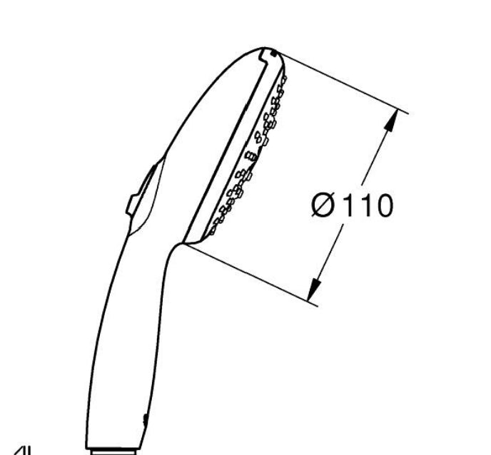 Doccetta 3 getti TEMPESTA 100 1/2 cromo GROHE multigetto rain