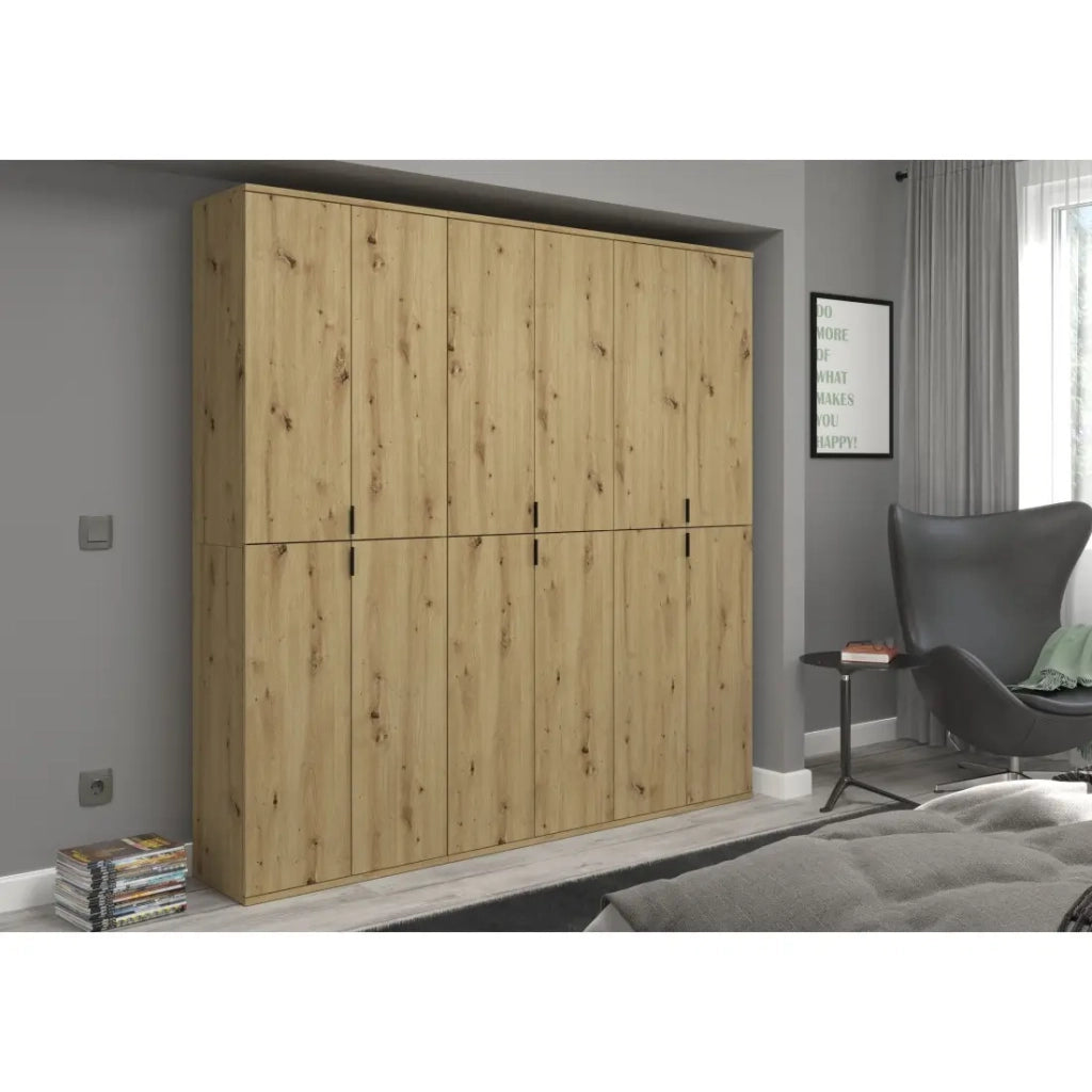 Armadio di stoccaggio BODITE – 12 porte – Rovere chiaro