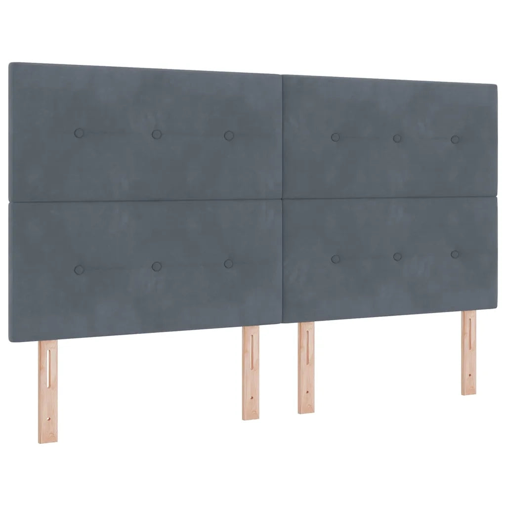 Testiera | Testata Grigio scuro 180 cm Velluto