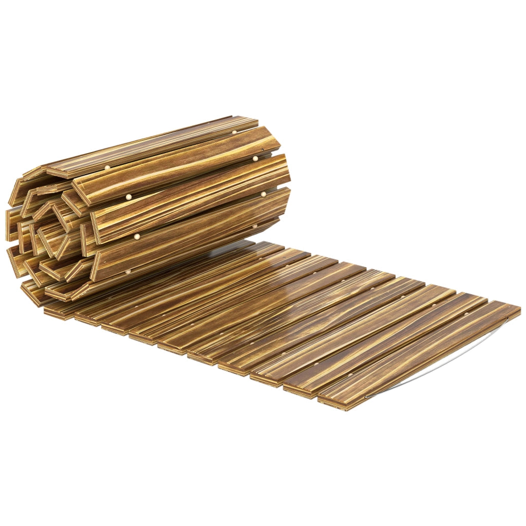 Camino da giardino in legno ¨C zephmum ¨C 120x38 cm carbonizzato