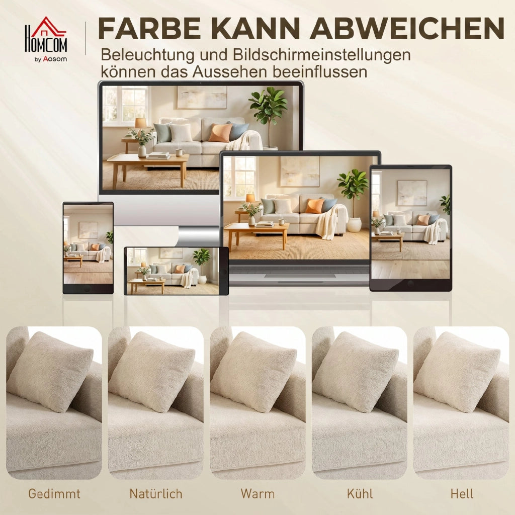 Divano 3 posti in velluto antimacchia ¨C Minimal ¨C beige