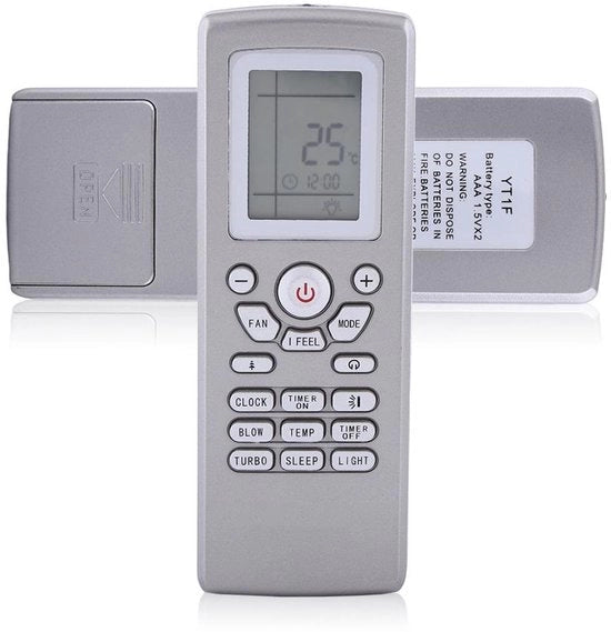 Pulsante Remoto Innovativo - Compatibile con Gree YT1F/YT1FF/YT1F1/YT1F2/YT1F3/YT1F4 - Formato Compatto - 8m di Trasmissione - Materiale ABS - 2 x Batterie AAA (non incluse) - Pulsante Remoto per Climatizzatore