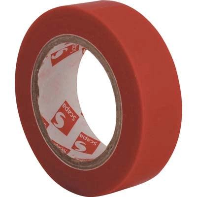 NASTRO PVC ISOLANTE SCAPA - ROSSO MM 19 ML 25- 10 pezzi