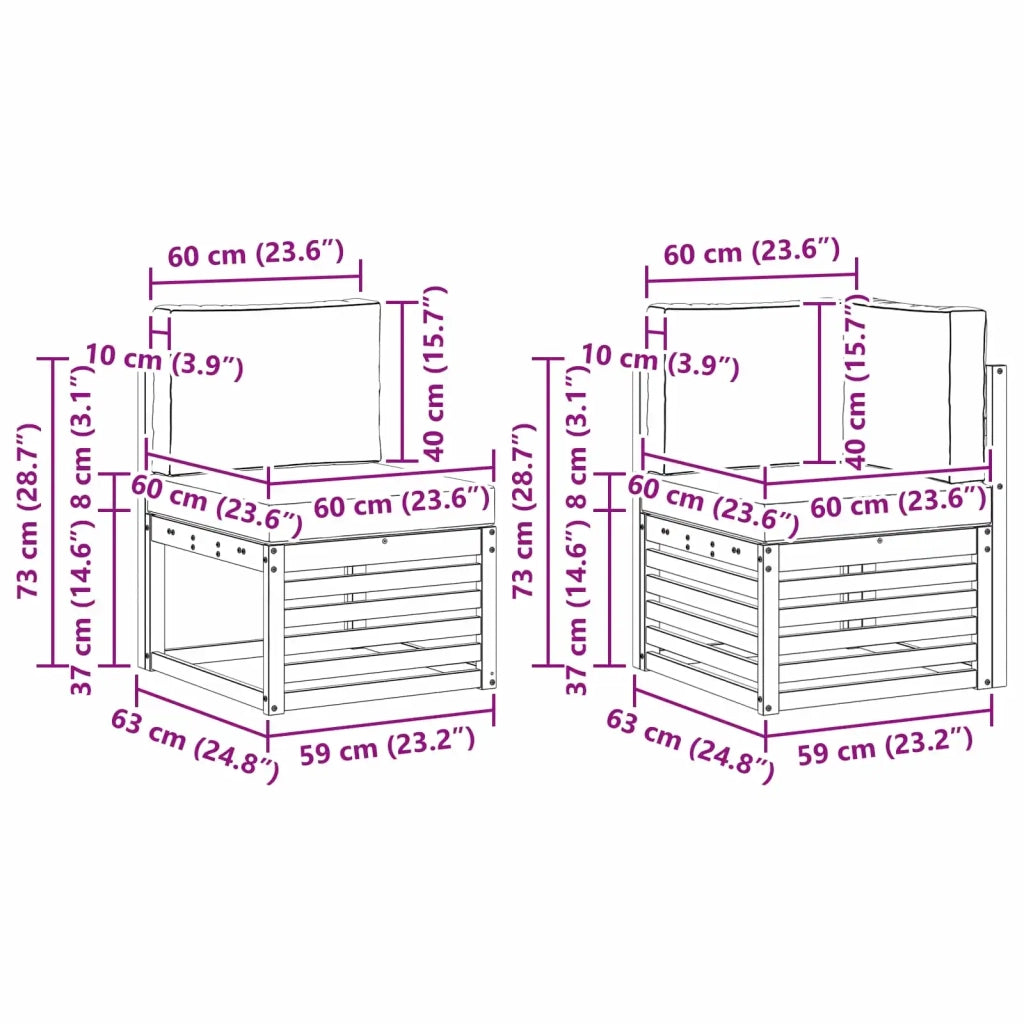 Set divano sezionale 9 pcs Bianco e Antracite 3392487