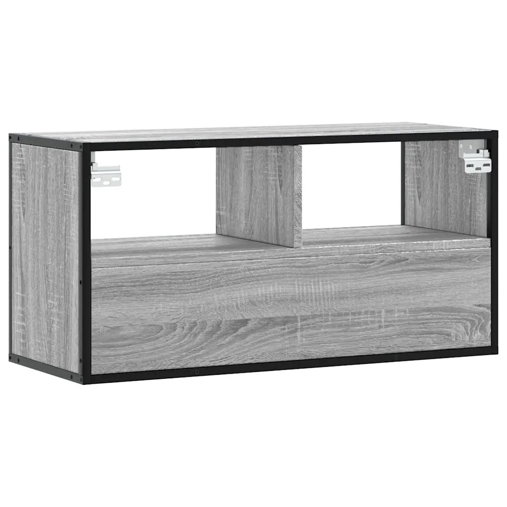 Mobile TV | Armadietto TV | Mobile Porta TV Grigio Sonoma 80x31x39,5 cm Legno Multistrato Metallo