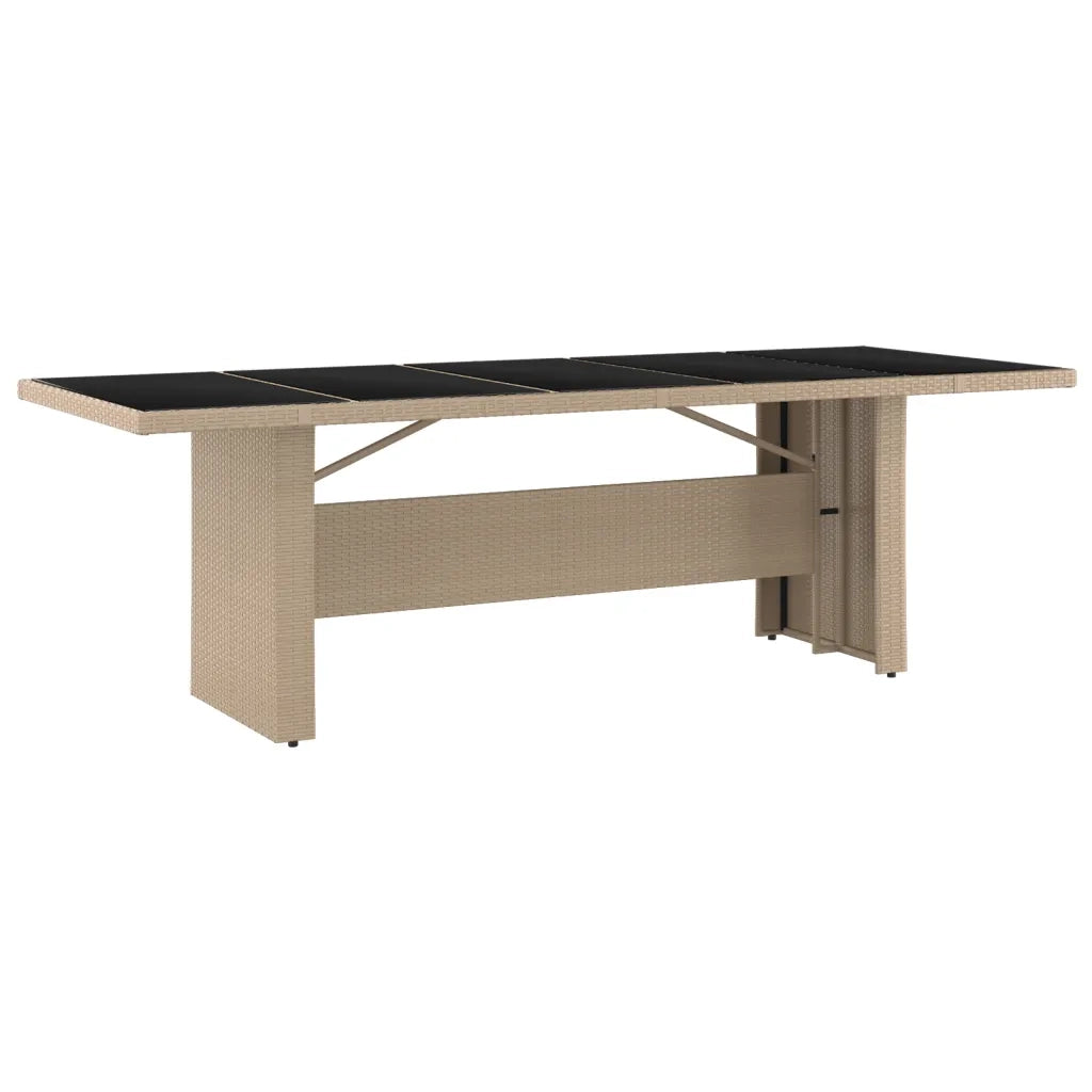 Set da Pranzo da Giardino 11 pz con Cuscini Beige in Polyrattan 3277586